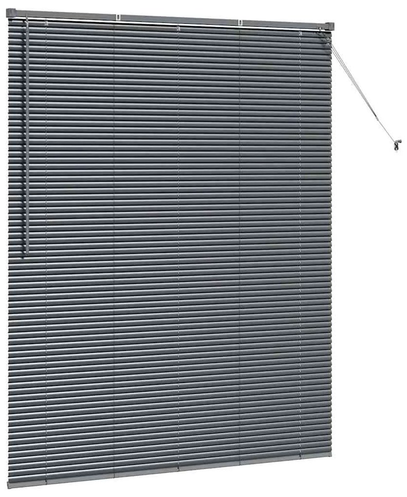 Persiana de Janela Cinzento-escuro 80 x 130 cm Alumínio