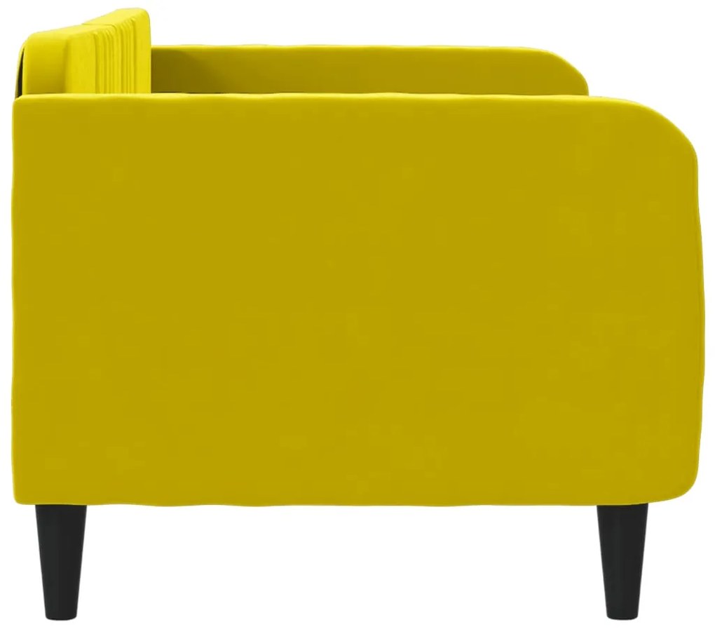 Sofá-cama 80x200 cm veludo amarelo