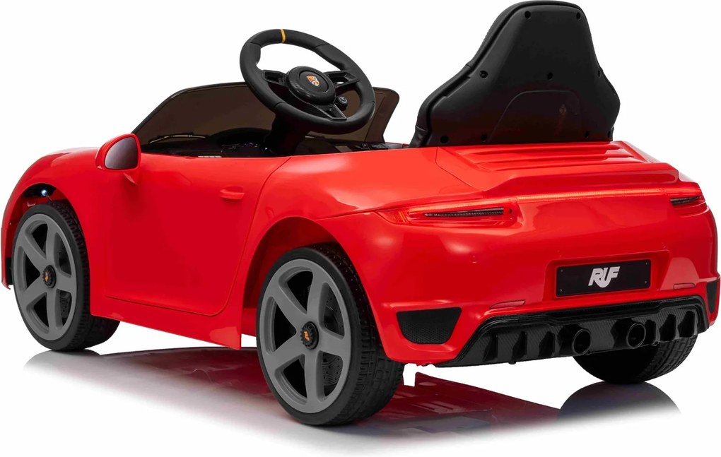 Carro elétrico para crianças RUF GT 12V,com portas rebatíveis, comando remoto, luzes LED dianteiras e traseiras, entrada USB/Aux, bateria de lítio, li