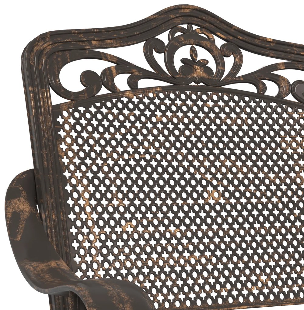cadeiras de jardim vidaXL 2 pcs em alumínio fundido bronze
