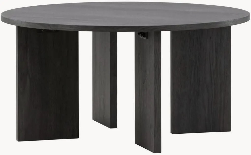 Mesa de centro redonda com aspeto de madeira Askerön