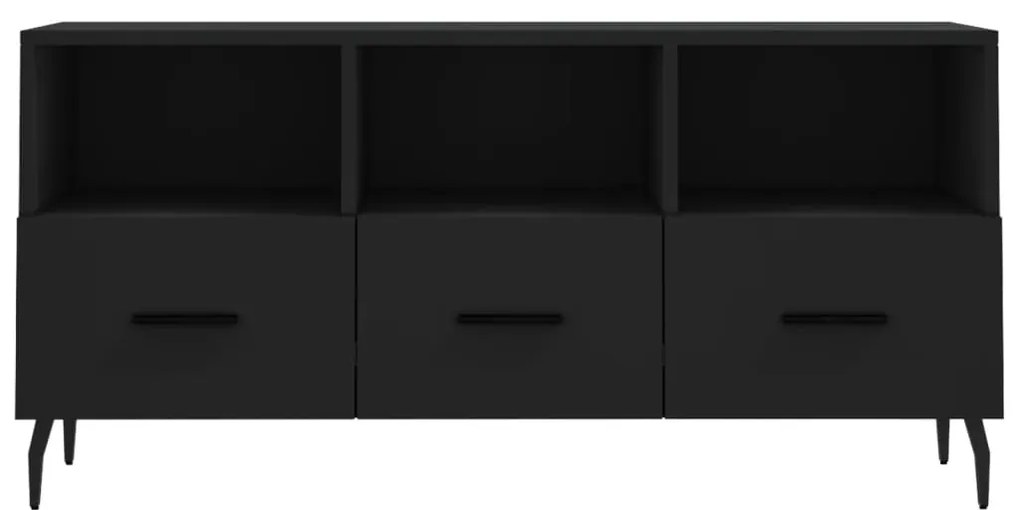 Móvel de TV 102x36x50 cm derivados de madeira preto