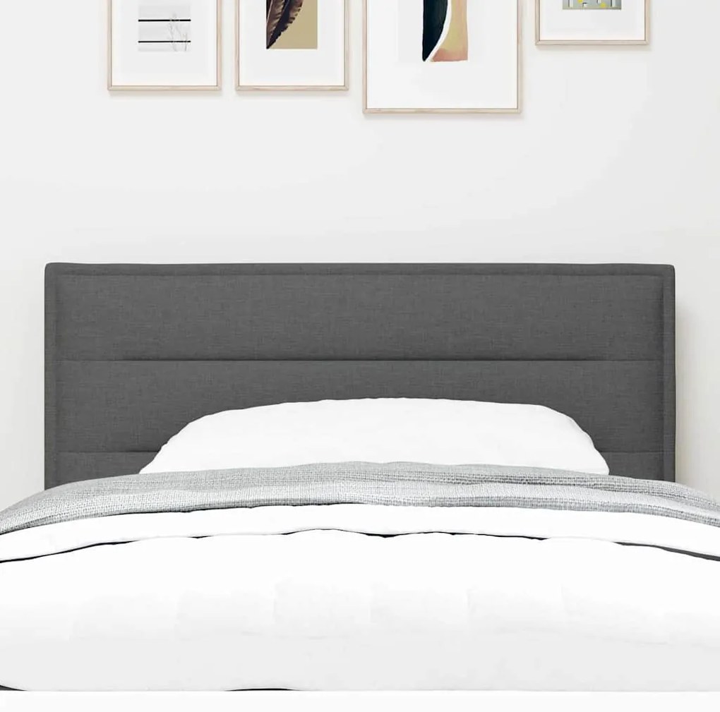 Cabeceira vidaXL Design Linhas Cinza Escuro 80 cm Tecido