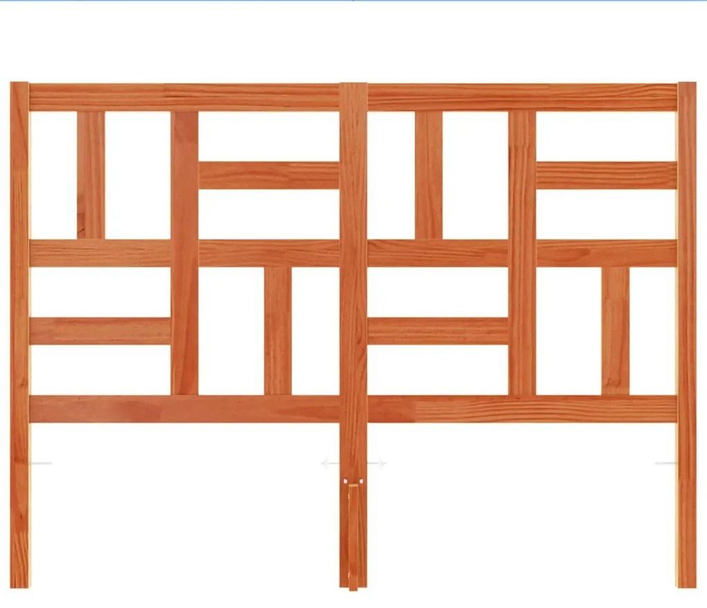 Cabeceira 160 cm madeira de pinho maciça castanho-mel