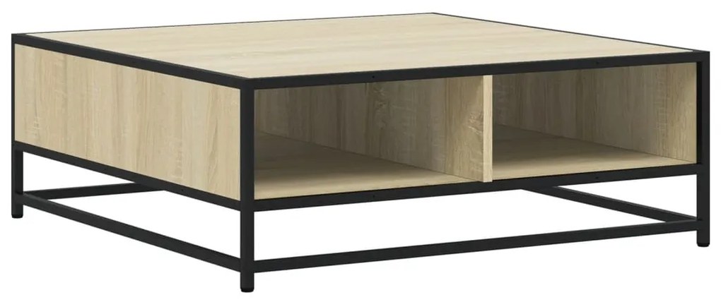 Mesa de centro 80x80x30 cm deriv. madeira/metal carvalho sonoma