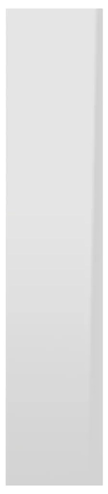 Estante de parede 90x16x78 cm contraplacado branco brilhante