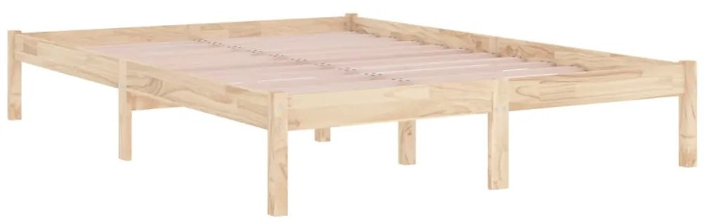 Estrutura de cama 200x200 cm madeira maciça