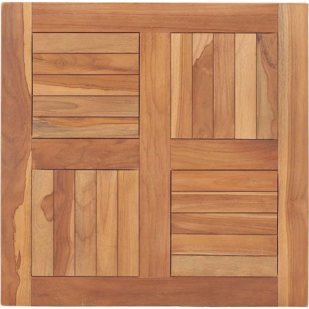 Tampo de mesa 60x60x2,5 cm madeira de teca maciça