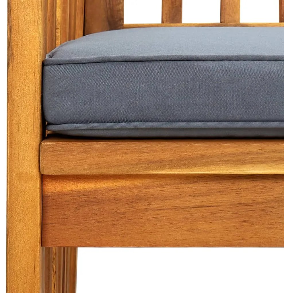Cadeiras de jantar p/ jardim 2 pcs c/ almofadões acácia maciça
