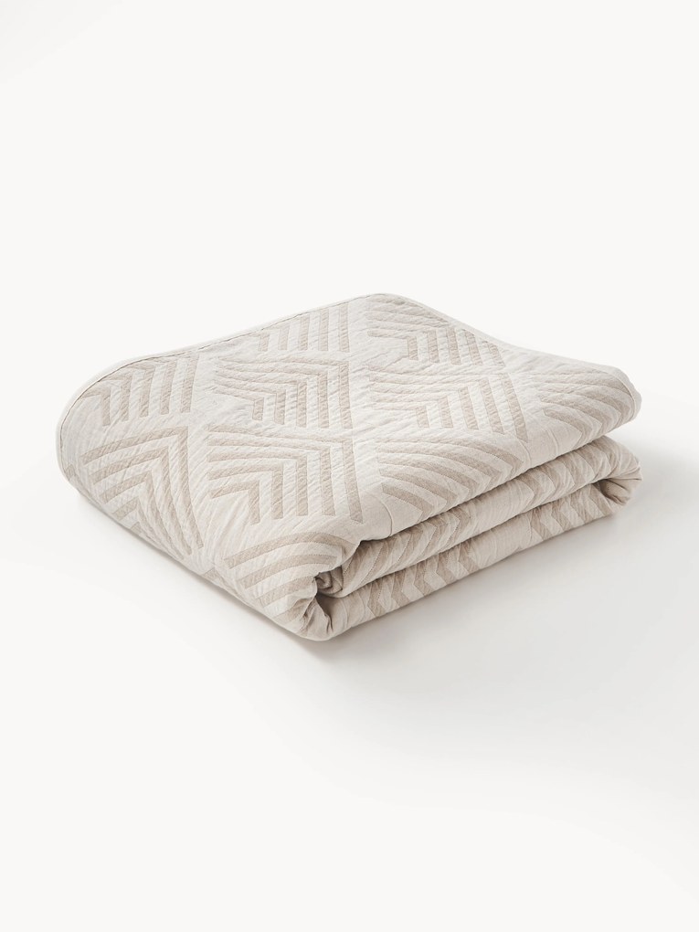 Jacquard Bedspread Milano with Graphic Pattern