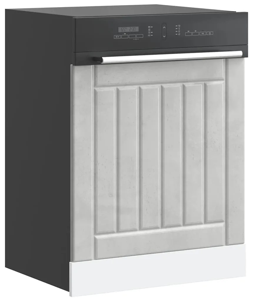 vidaXL Painel máquina lavar louça Lucca deriv. madeira cinza cimento