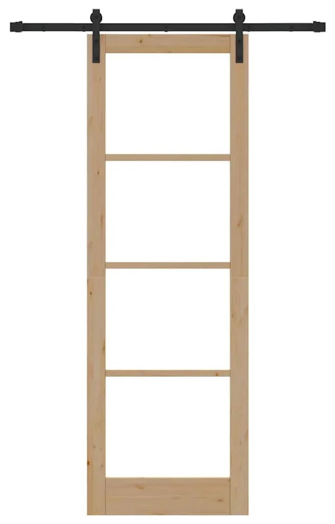 Porta Deslizante vidaXL com Conjunto de Ferragens 'ORKDAL'78x232 cm