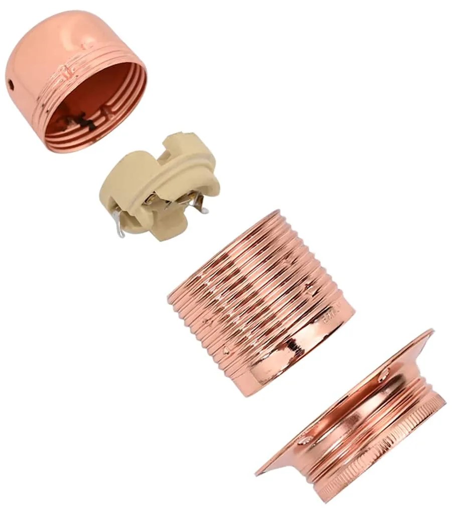 Casquilhos de lâmpadas 2 pcs rosa dourado E27