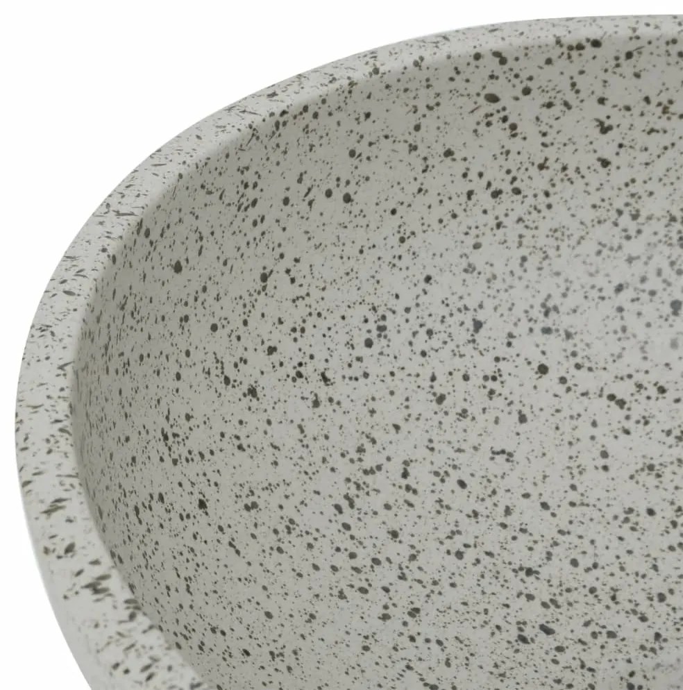 Lavatório de bancada redondo Φ41x14 cm cerâmica cinzento