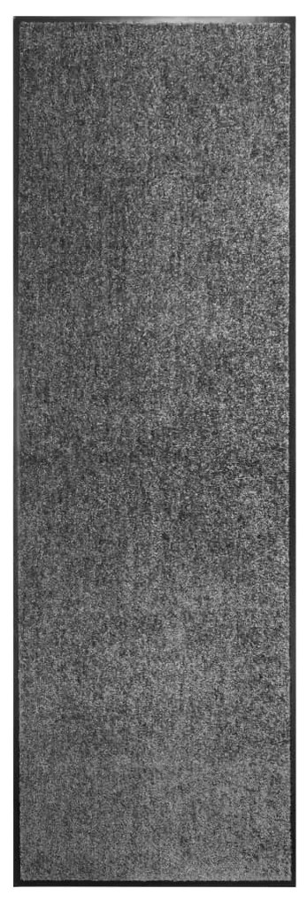 Tapete de porta lavável 60x180 cm antracite