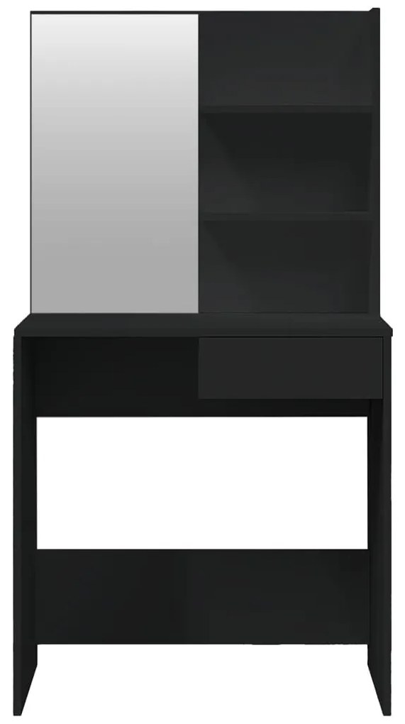 Toucador com espelho 74,5x40x141 cm preto
