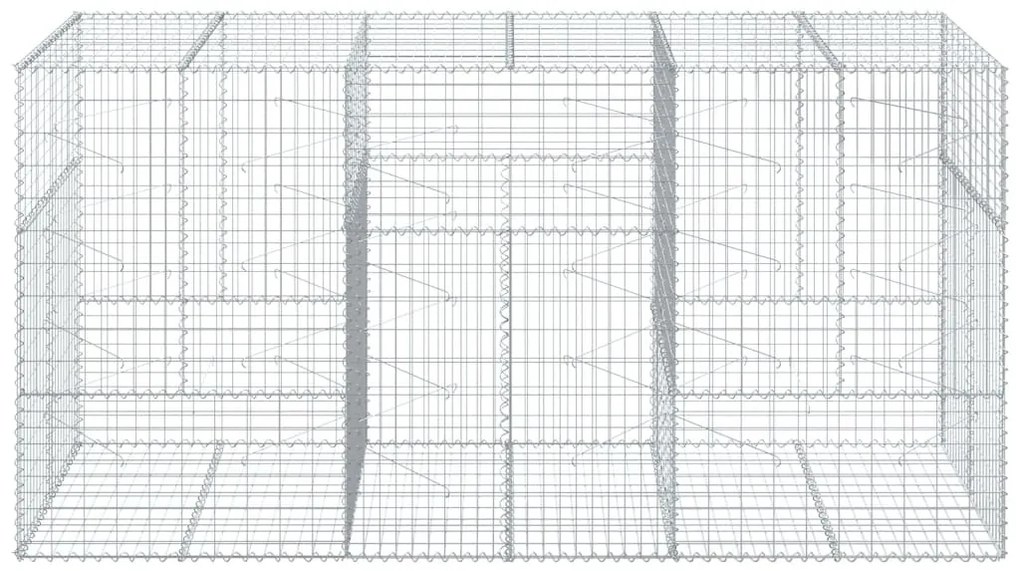 Cesto gabião com cobertura 300x100x150 cm ferro galvanizado
