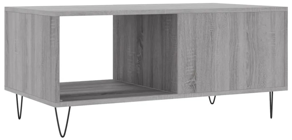 Mesa de centro 90x50x40 cm derivados de madeira cinzento sonoma