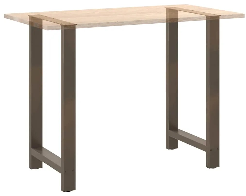 Pés de mesa de bar em aço natural, 2 peças, 60x(100-101) cm, aço