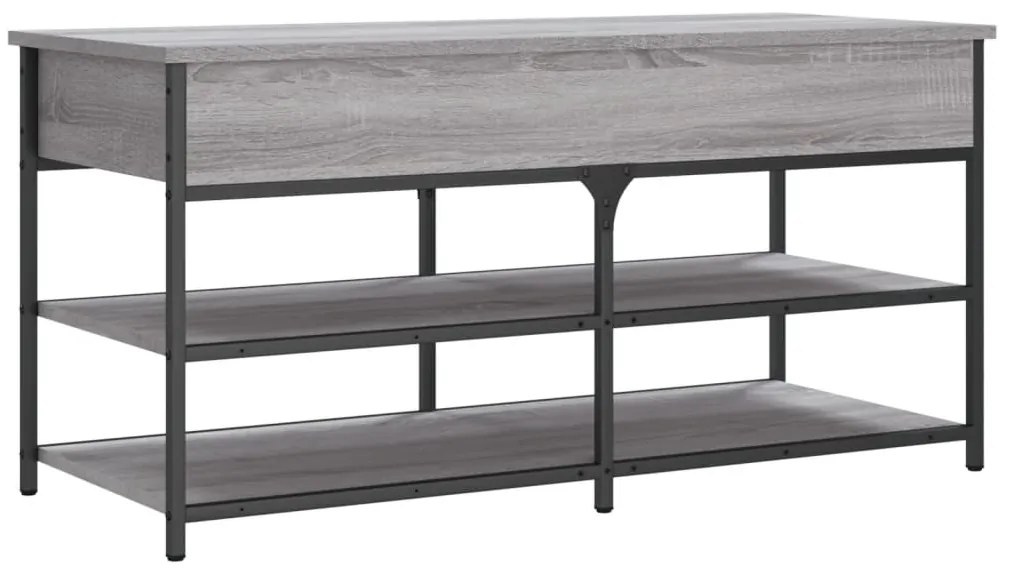 Banco sapateira 100x42,5x50cm derivados madeira cinzento sonoma