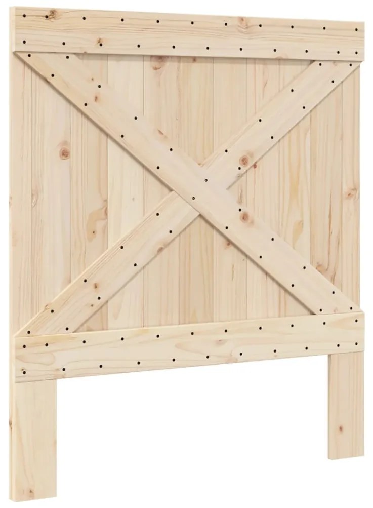 Estrutura de cama com cabeceira 90x200 cm pinho maciço cinzento