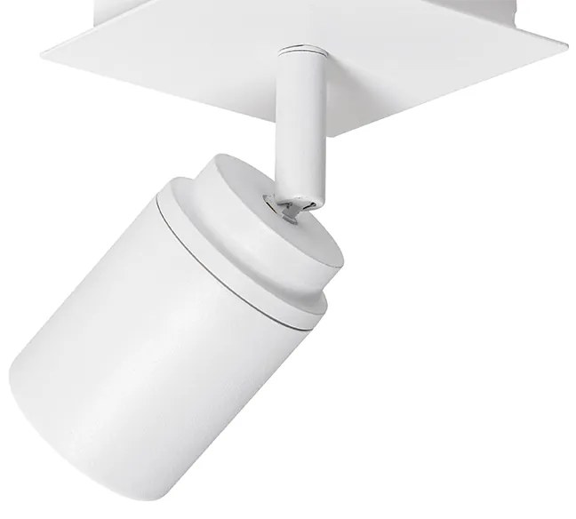 Foco de banheiro moderno branco quadrado IP44 - Ducha Moderno