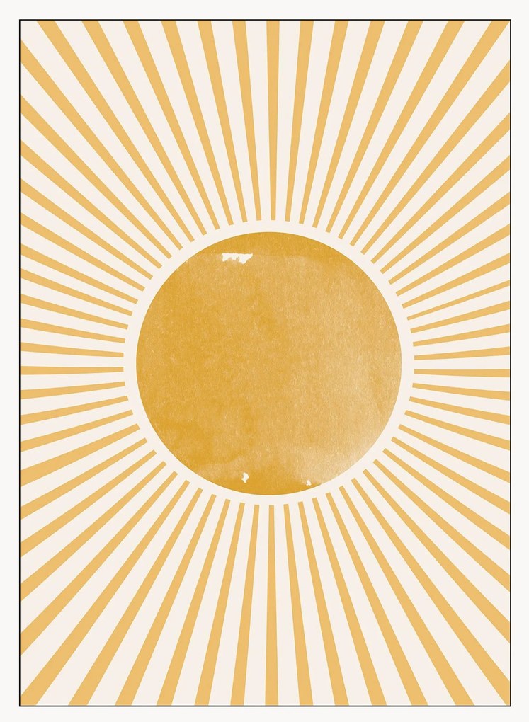 Arte de parede emoldurada Boho Sun
