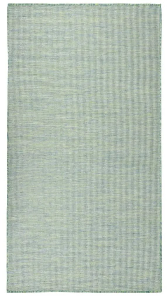 vidaXL Tapete de tecido plano para exterior 140x200 cm turquesa