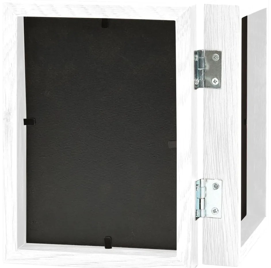 Moldura com duas dobras 2x(10x15 cm) branco