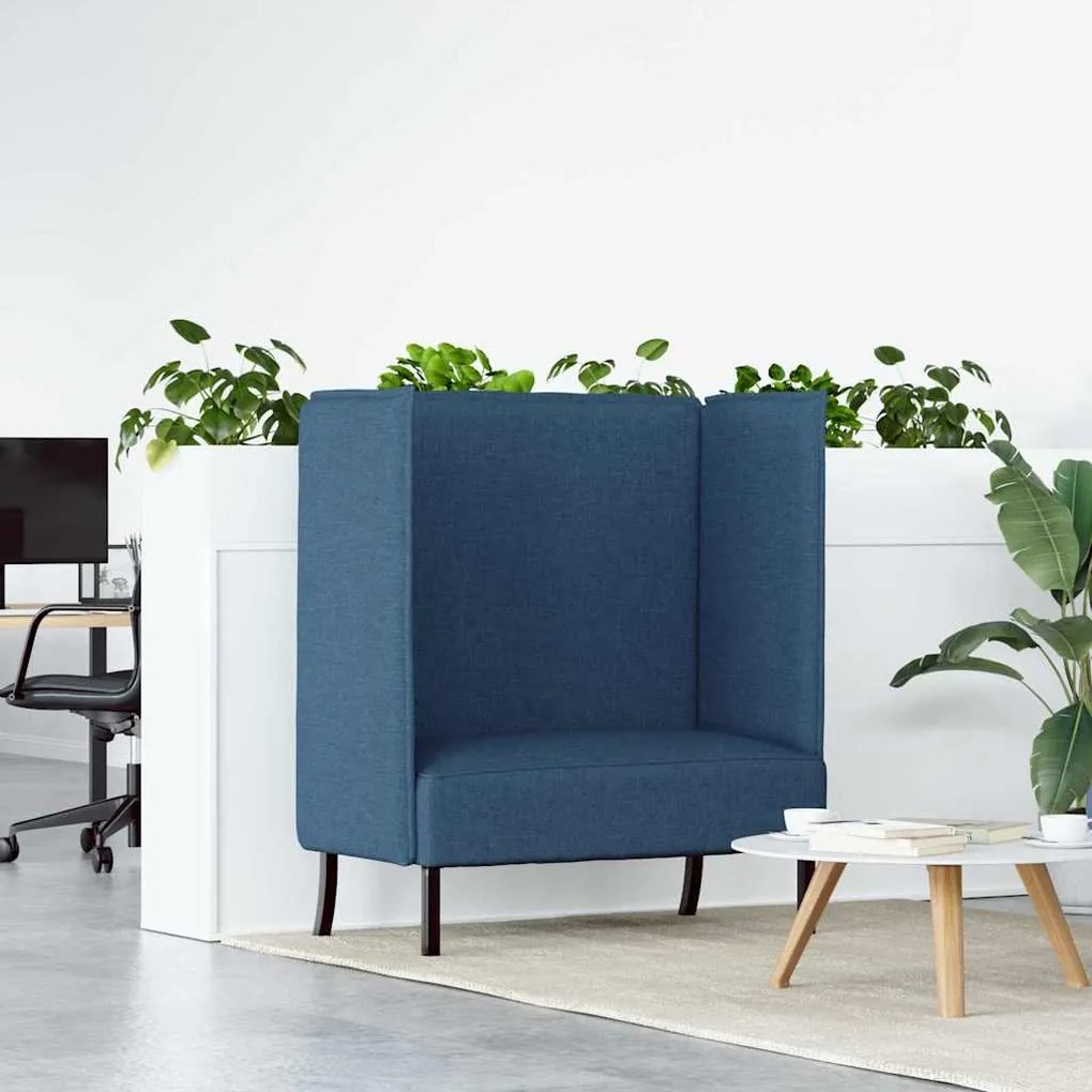 vidaXL Sofá Alto Azul 109x56x121 cm Tecido