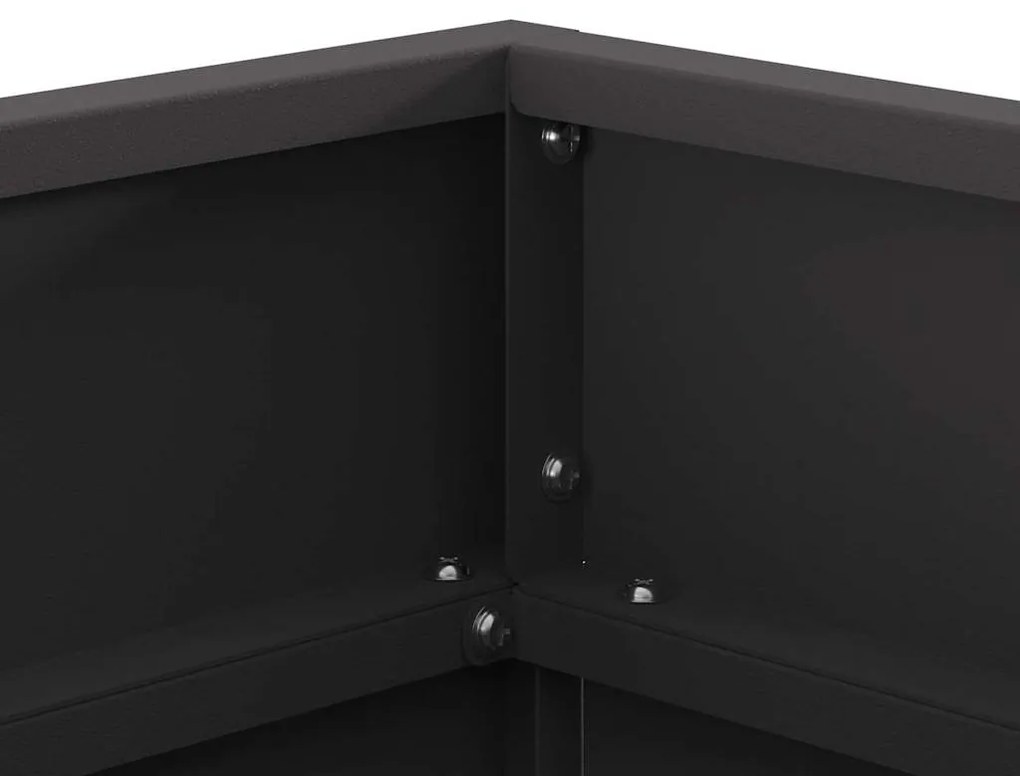 Fogo Quadrado Preto 50x50x30 cm Aço