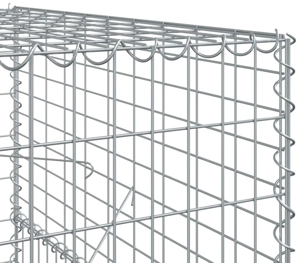 Cesto gabião com cobertura 100x100x150 cm ferro galvanizado