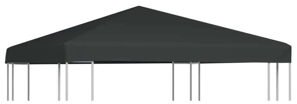Cobertura de gazebo 310 g/m² 3x3 m cinzento