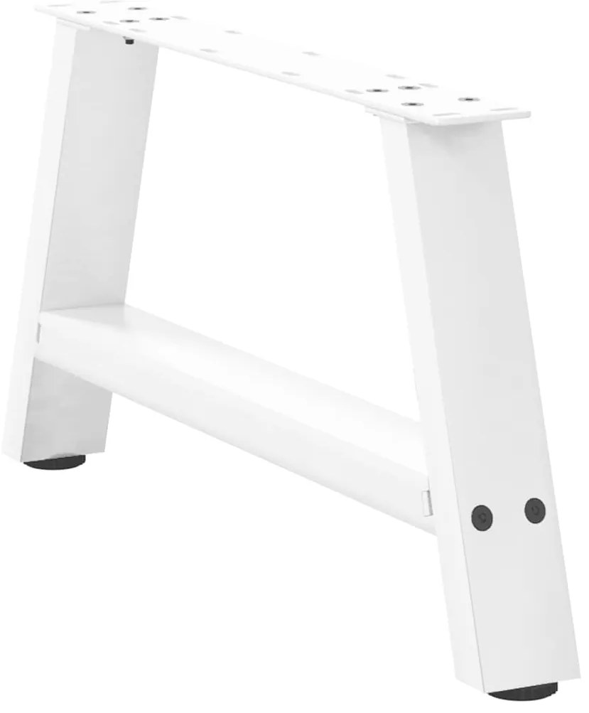 Pés para mesa de centro em formato A, 2 peças, branco, 60x (30-31) cm,