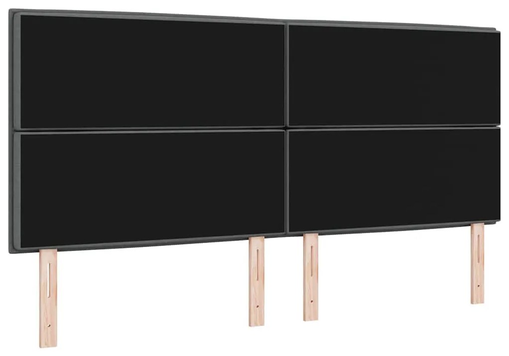 Cabeceira LED Design Linhas Cinza Escuro 100 cm Tecido