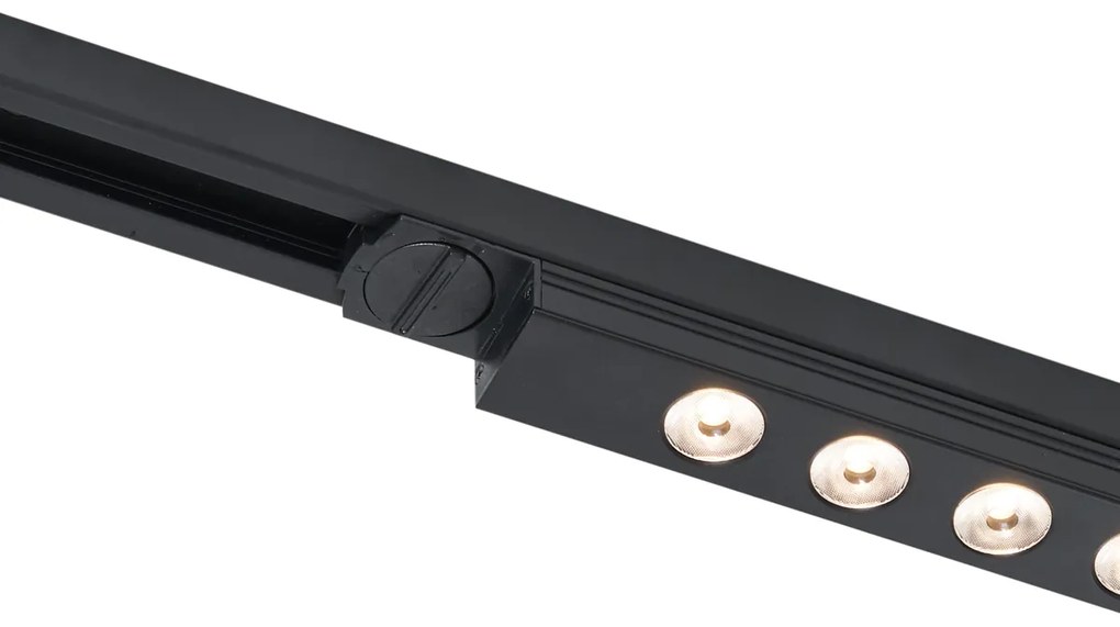 LED Candeeiro de teto moderno preto para sistema de calhas monofásico 15W 1170 lm 3000K - Iconic Tsiri Moderno