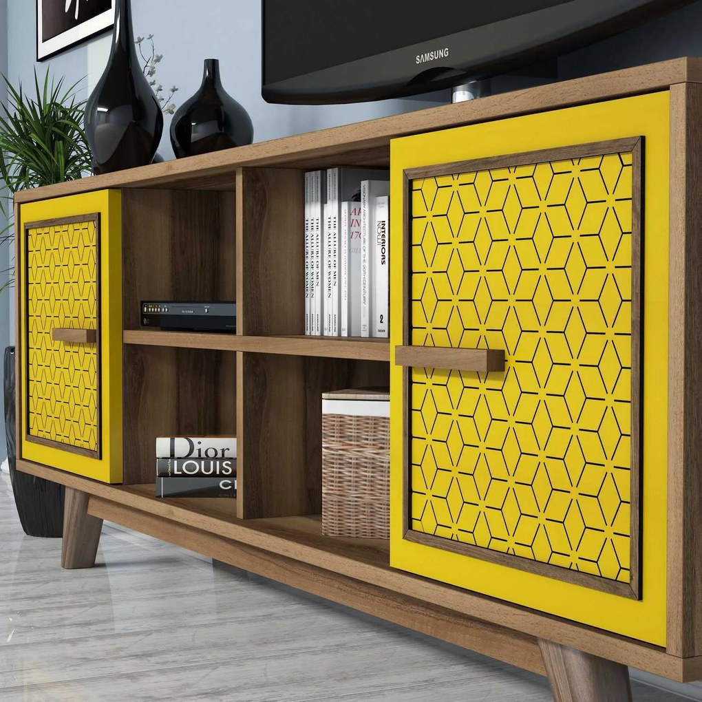 Unidade de TV Ayla – Nogueira Amarela – 160x56,2x35 cm
