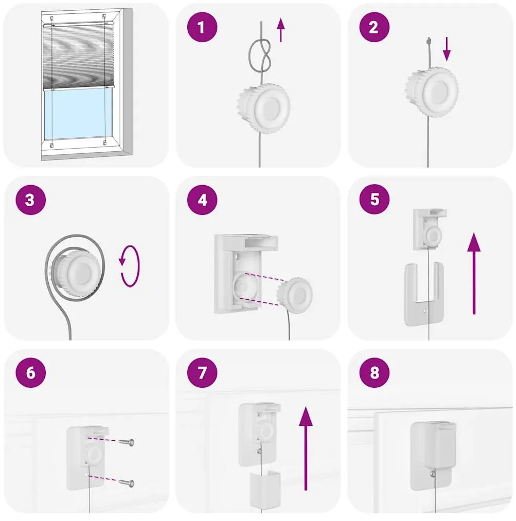 Rosa Plissada Cega 90x200 cm Largura Tecido 89,4 cm Poliéster