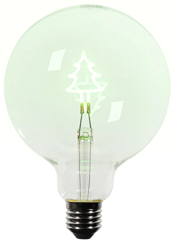 Lâmpada LED E27 de Natal Filamento Árvore de Natal G125 Transparente 1.8W 100 lm