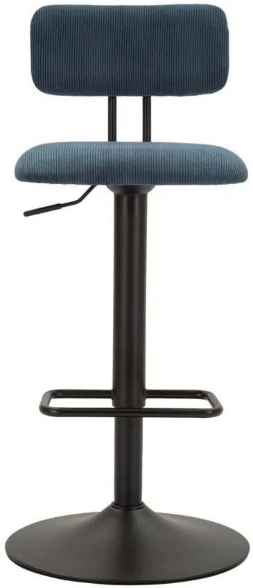 CONJUNTO 2 BANCOS DE BAR COM ELEVAÇÃO AZUL 41X47,5X85-106,5CM (ASSENTO 61-83)