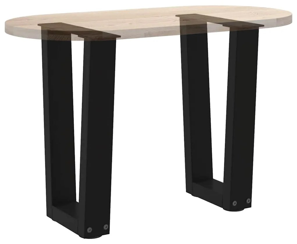 Pés para mesa de centro em V 2 peças preto 28x(42-43,3) cm aço