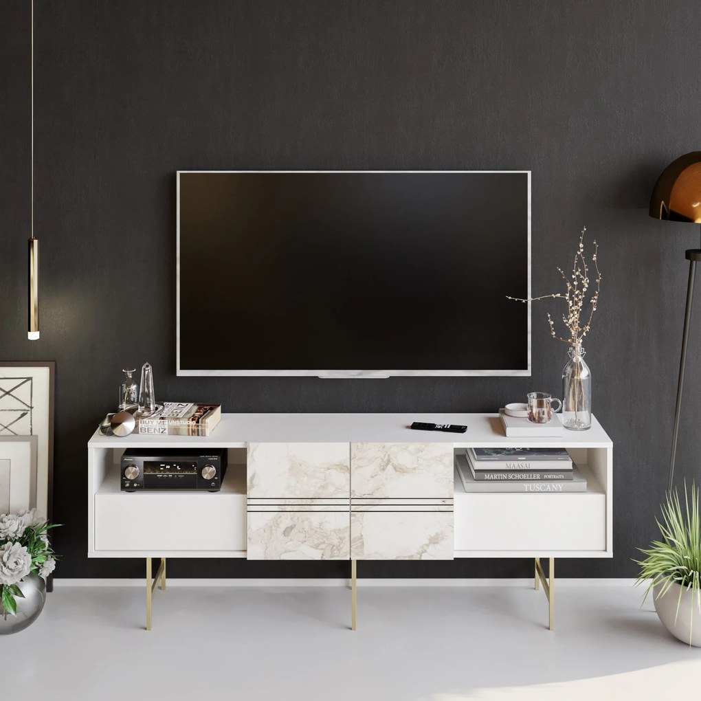 Móvel TV Derin – Branco – 180x64,7x37,1 cm