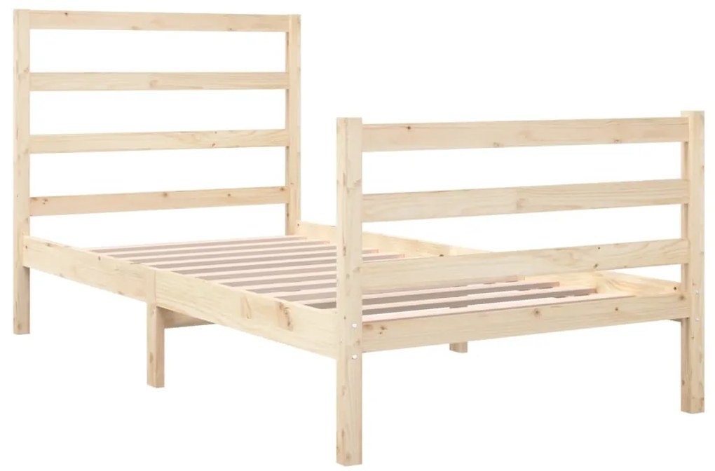 Estrutura de cama solteiro 90x190 cm pinho maciço