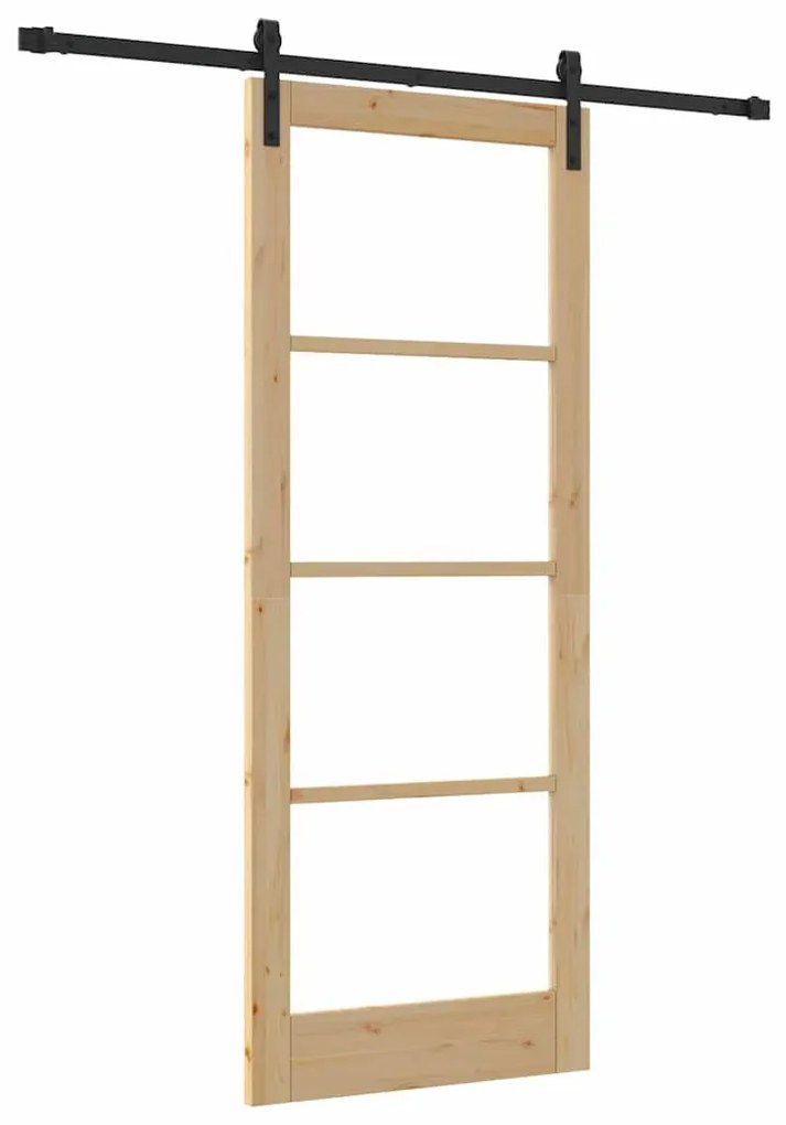 Porta Deslizante com Conjunto de Ferragens 'ORKDAL'Madeira Sólida &amp; Vi