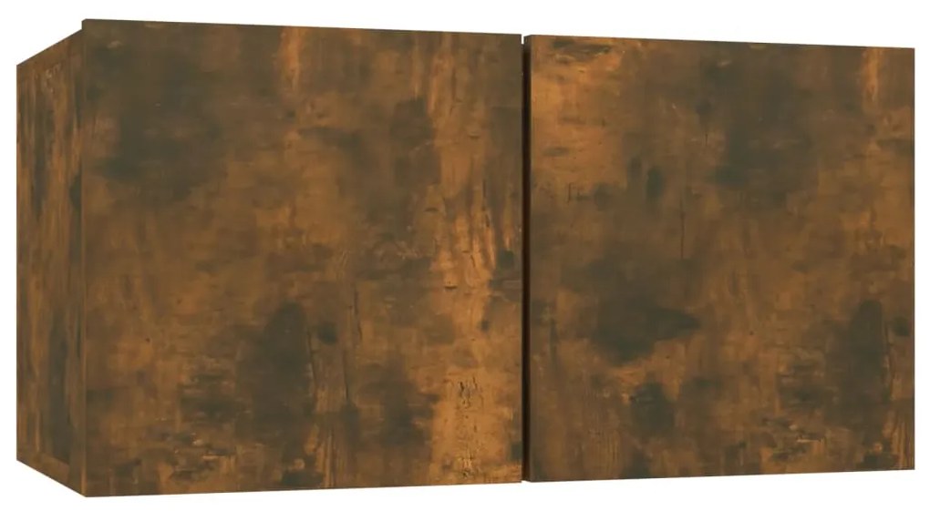 7 pcs conjunto móveis TV derivados de madeira carvalho fumado