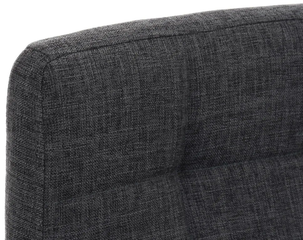 Banco de bar Lincoln em tecido 42 x 94 x 49 cm Cinzento