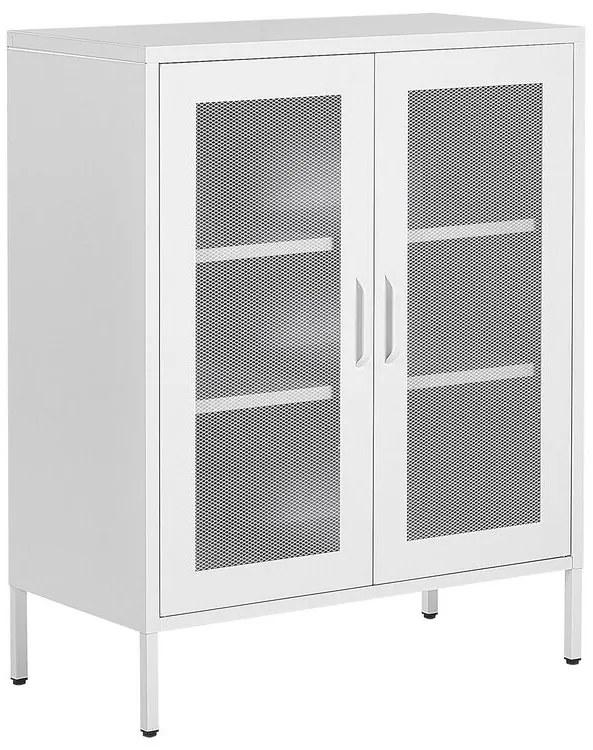 Aparador com 2 portas em metal branco WAKATIPU Beliani