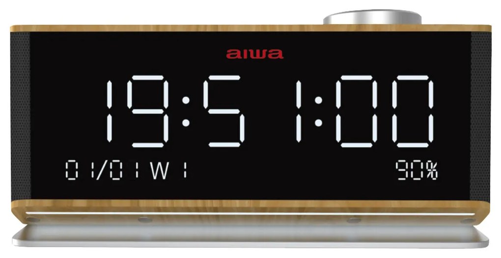 Rádio Despertador Aiwa CR90BT Madeira