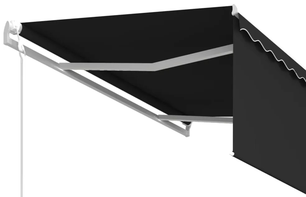 Toldo retrátil automático com estore 3,5x2,5 m antracite