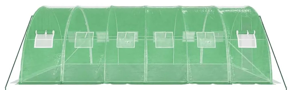 Estufa com estrutura de aço 24 m² 6x4x2 m verde